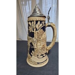 VINTAGE German Beer Stein  Munchen Pewter Lid Stein Beer Mug -Numbered!